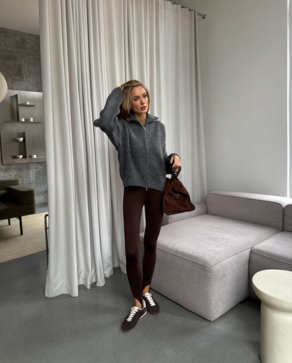 105 Кардиган в’язаний на блискавці